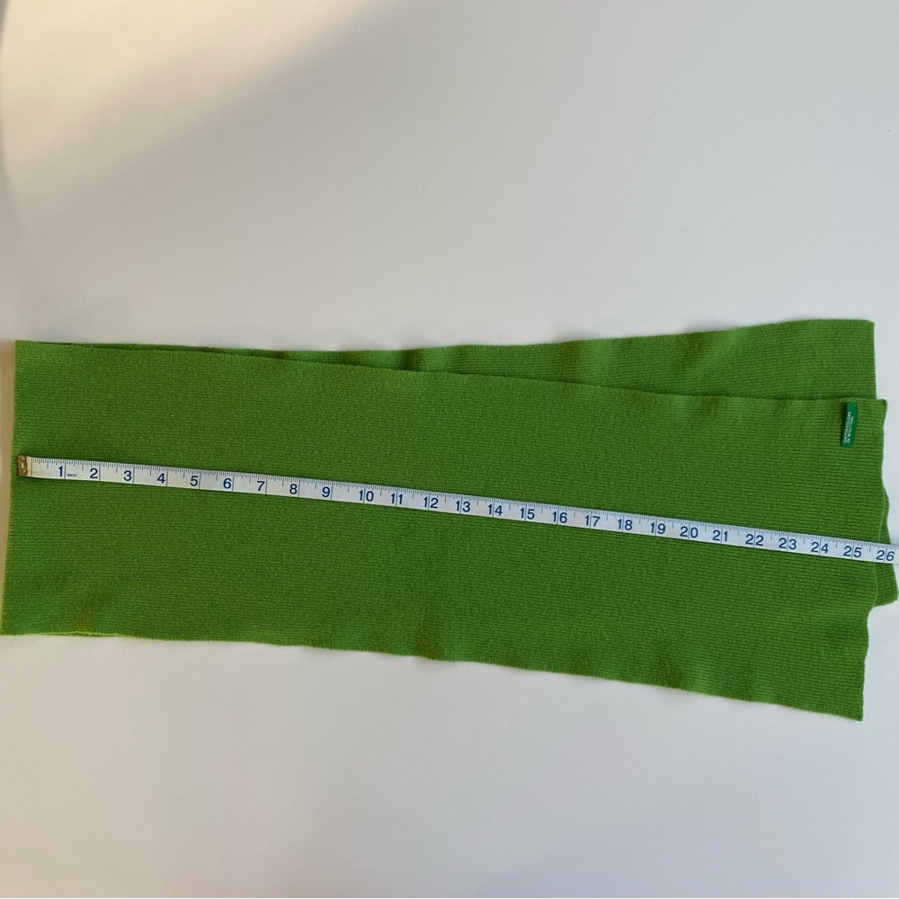 United Colors of Benetton Lime Green Knit Scarf - Picture 4 of 4